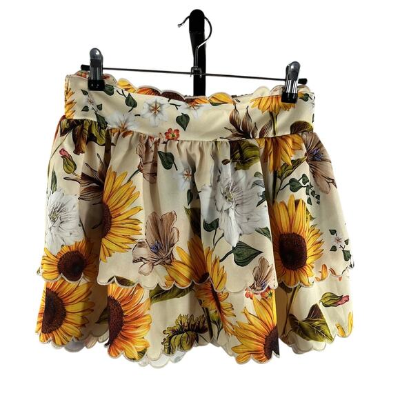Agua Bendita Floral Sunshower Multicolor Cooper Skirt Size L - Picture 3 of 4